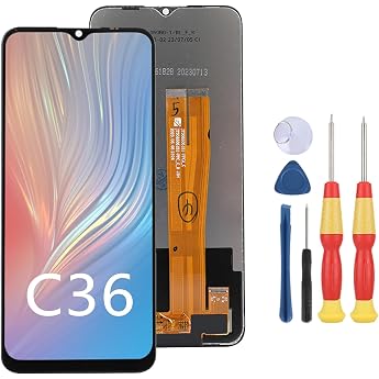 LCD Display Compatible with Oukitel C36 LCD Display Touchscreen Assembly Repair Replacement Parts with Tools