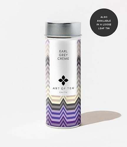 Vista 109 de Art of Tea Té orgánico Earl Grey Creme Lata de té artesanal de hojas sueltas de 2.5 onzas