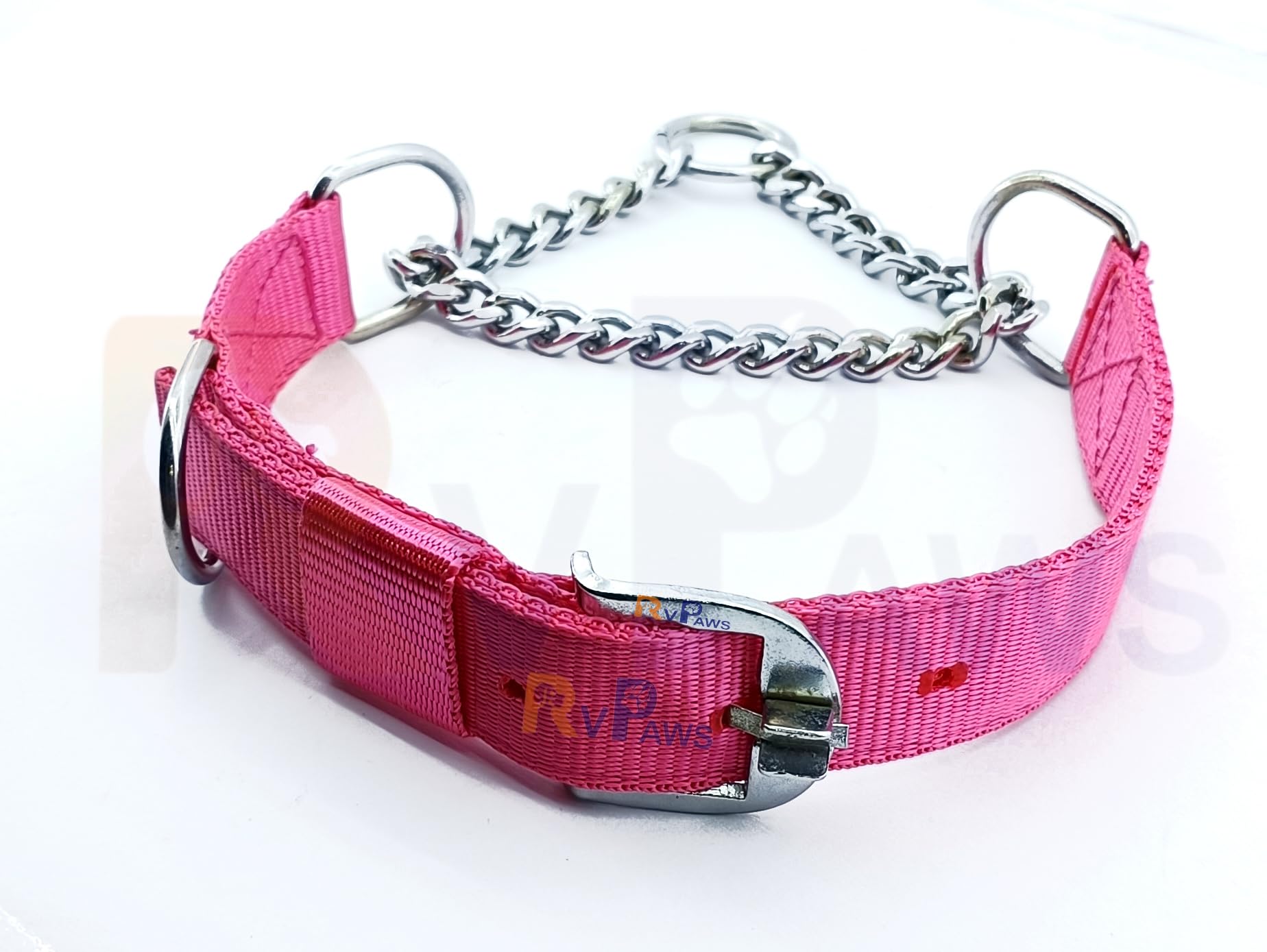 RvPaws Heavy Duty Nylon Half and Half Choker Diamond Cut Choke Chain 1.25-inch Durable Dog Collar Choke Chain Ideal for Training Giant and Large Breed Dogs (Pink) (B0CF93W2JB) Amazon Price History, Amazon Price Tracker