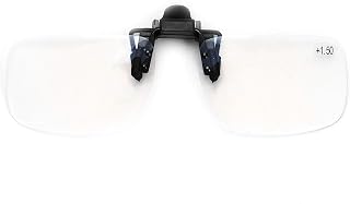 Reading Glasses Clip On Flip Up Magnifying Reading Glasses Magnifiers Lenses Readers Unisex (1.5 x)
