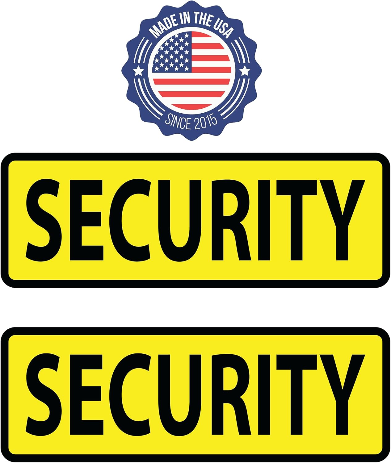 Security Officers Magnetic Signs for Vehicles Trucks, SUV and Cars, Rover, Patrol Security 18"×6" 2-Pack (Black & Yellow)