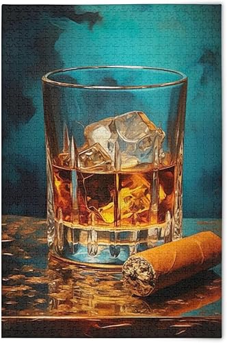 Miniatura 1 de Rompecabezas de 1000 piezas para adultos Whisky Puro Pintura Rompecabezas de madera Juguetes educativos para el cerebro 21216971