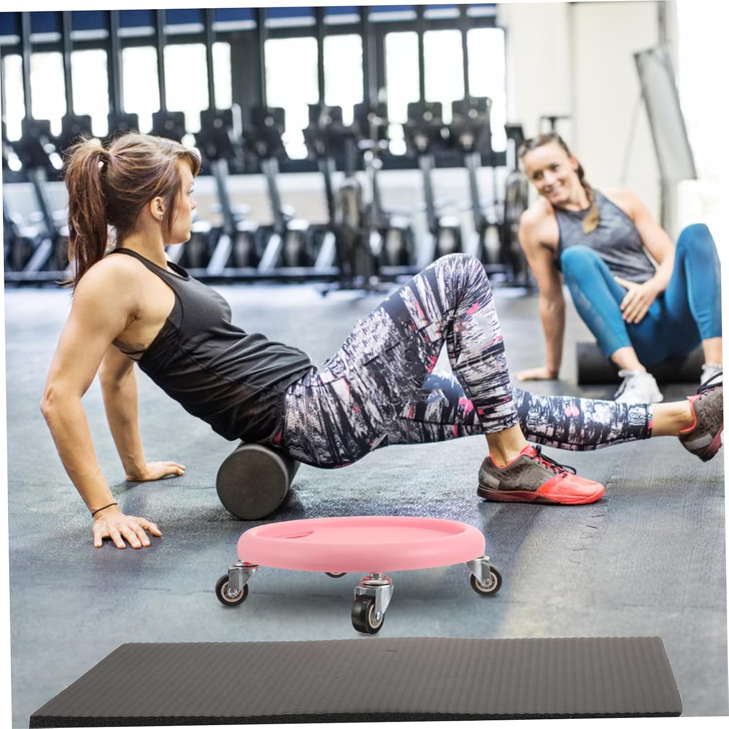 Toddmomy Sliding Fitness Discs with Knee Cushion Multi-functional Ab Exercise Equipment for Home Workouts Durable Quiet Design for Core Strength Training and Full Body Exercises