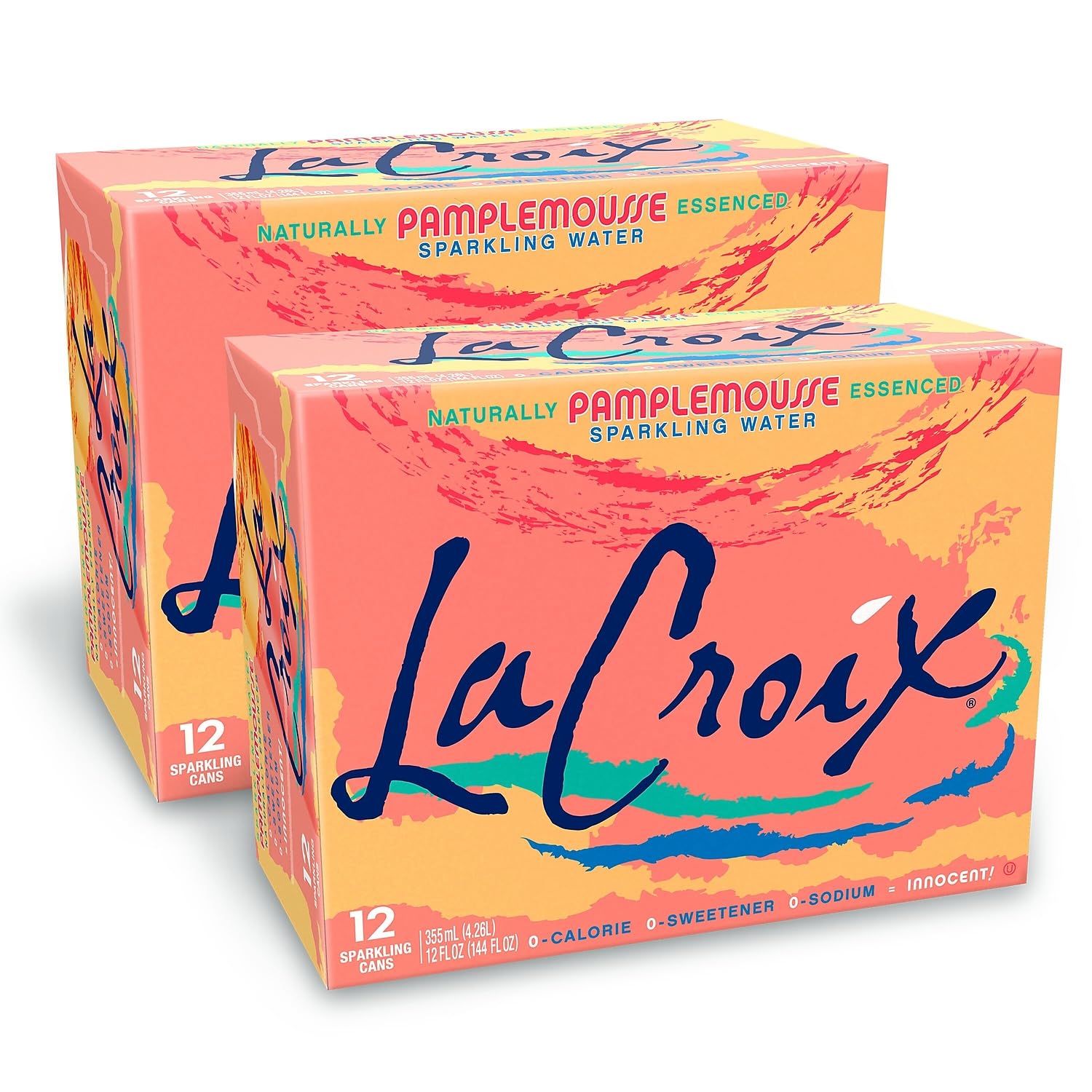 Lacroix Grapefruit Flavored Sparkling Water, 12