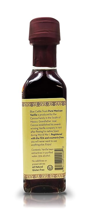 Blue Cattle Truck Trading Co. Pure Gourmet Mexican Vanilla Extract, Small, 3.3 Ounce...