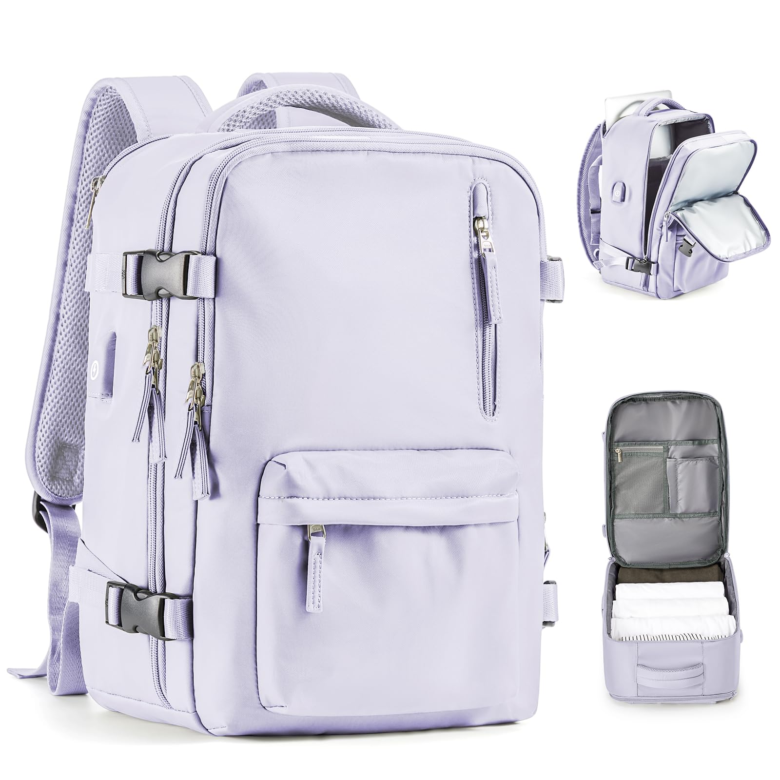 Zaino da Viaggio per Ryanair 40x20x25 Bagaglio a Mano Zaino Borse da Cabina per Ryanair Il Sedile Zaino Aereo Bagaglio a Mano Donna Borsa Cabina Viaggio Zaino Travel Viaggio Casual Daypack,Viola Taro