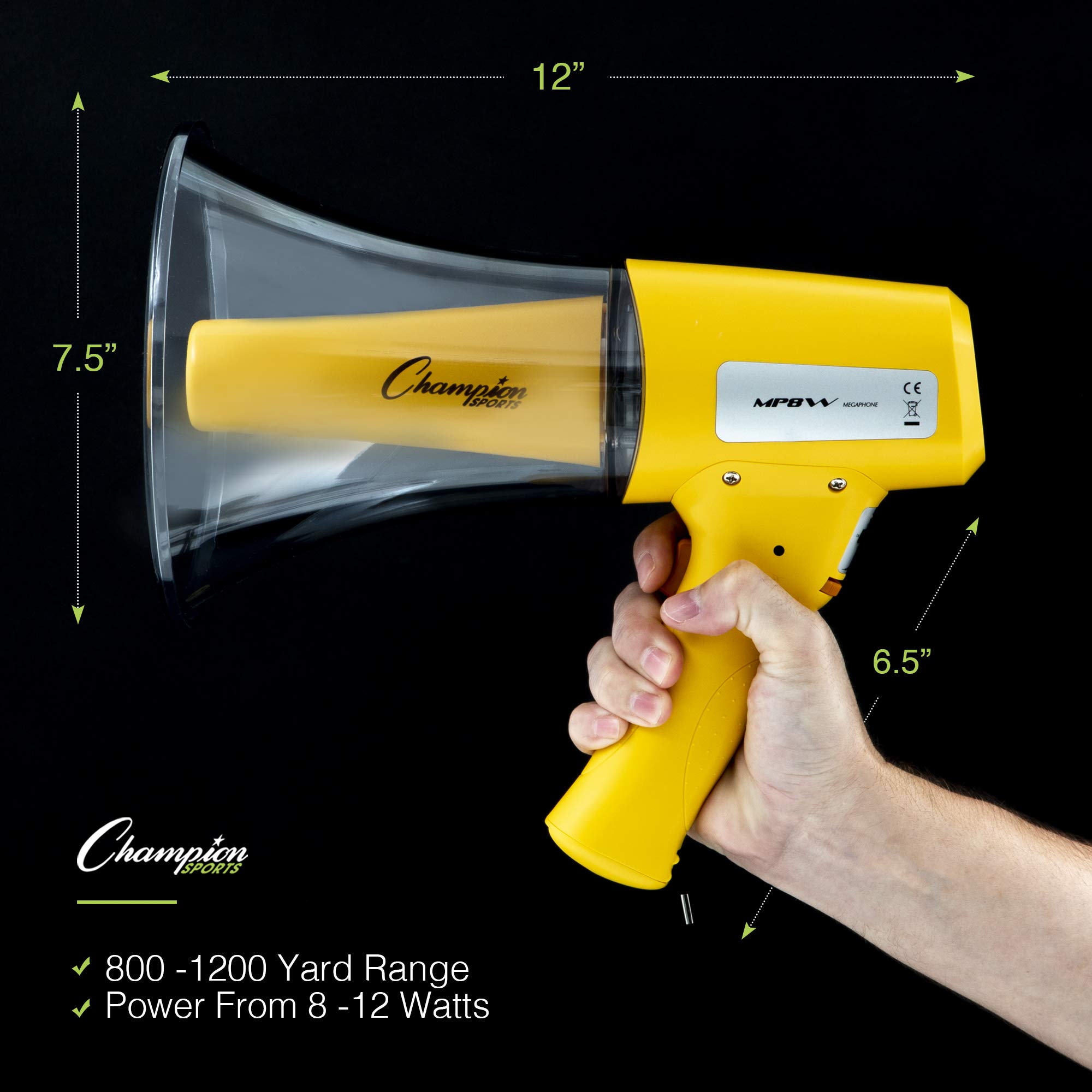 Champion Sports 8 Watt Megaphone , 12" - Image 6