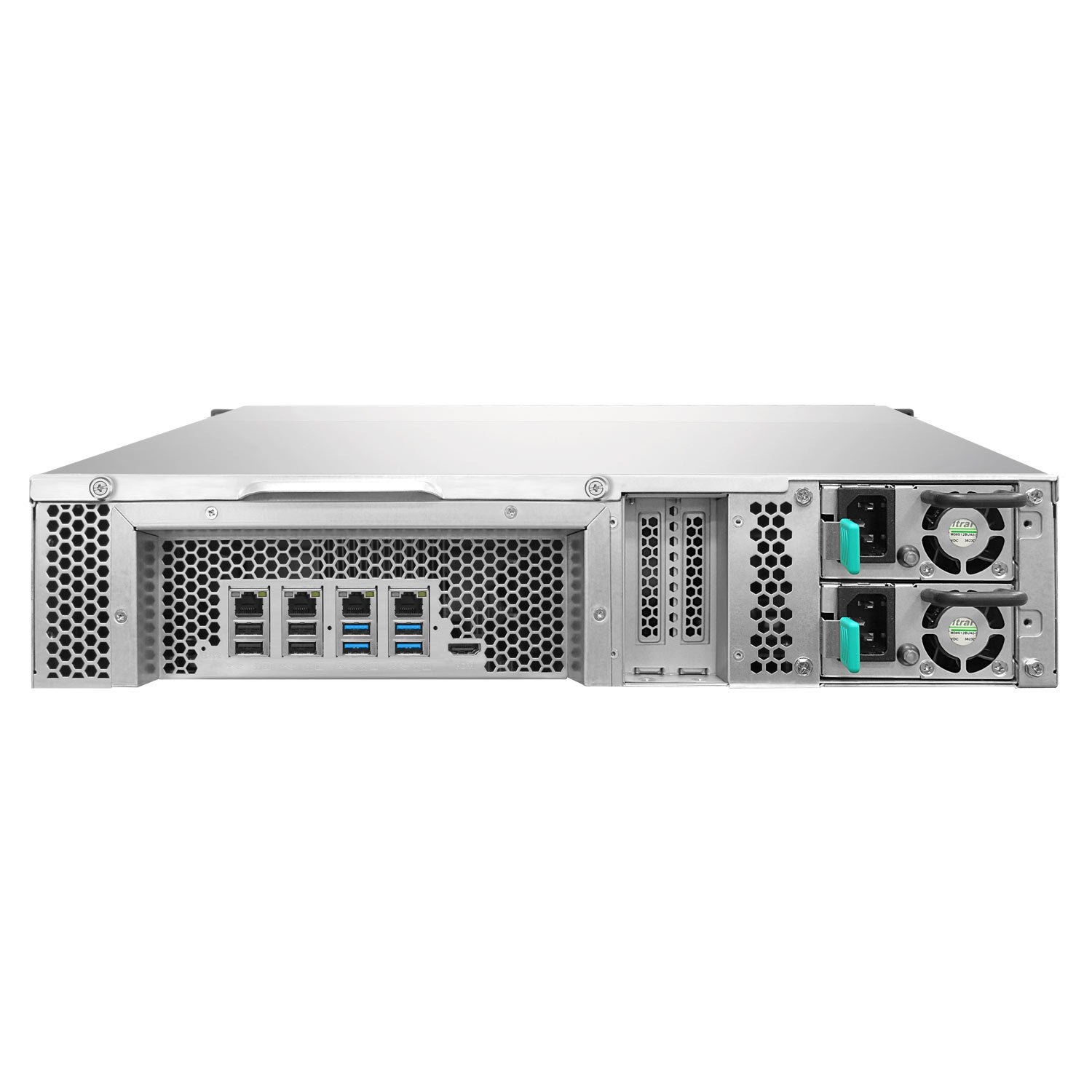 QNAP TVS-1271U-RP-I3-8G - Serveur NAS de Stockage Unifié, Rack 12 Baies, Intel Core i3 3.5 GHz Dual Core, 8Go RAM Extensible, 4 Gbe LAN, HDMI, 2 Ports cache mSATA, 10G-ready, 4K-ready, Alimentation Redondante, Châssis Vide