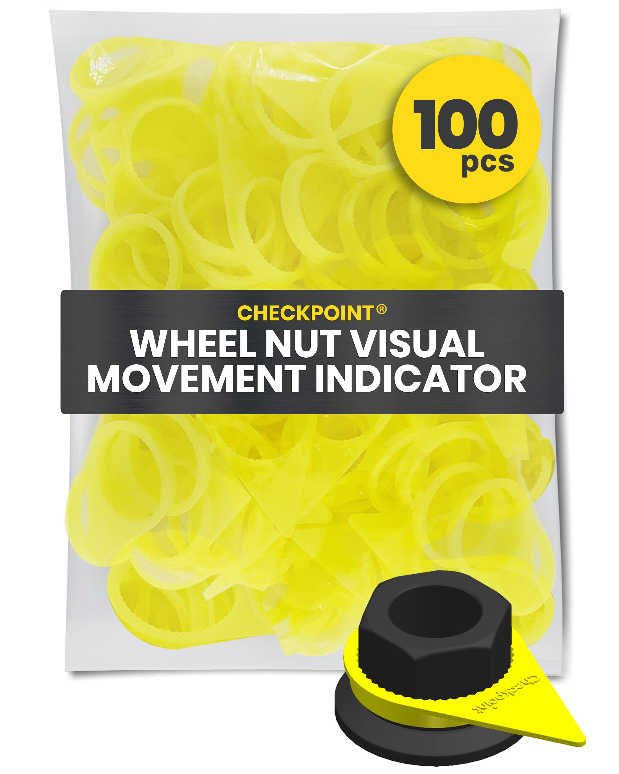 TRS ナットインジケーター 32mm - 33mm 50個 イエロー ゆるみ確認 点検