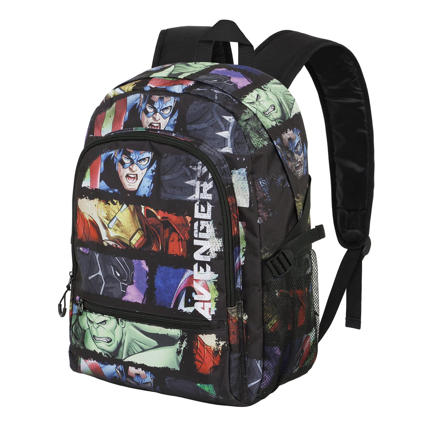 Marvel Los Vengadores Superpowers-Mochila Fight FAN 2.0, Multicolor, 31 x 44 cm, Capacidad 24 L
