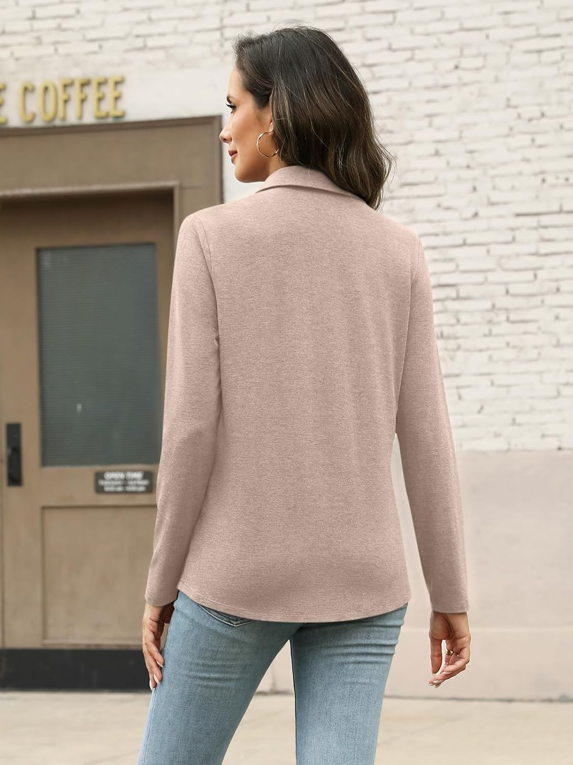 Womens Long Sleeve Tops Button Down Shirts Dressy Casual Fall Tops Trendy Tunic Tops - Image 5