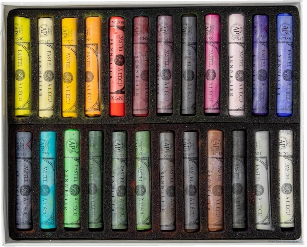 Sennelier Soft Pastel C/Board 24 PCS,Sennelier Pastel secs Sticks 24 PCS (France Import) Espacebeauxarts