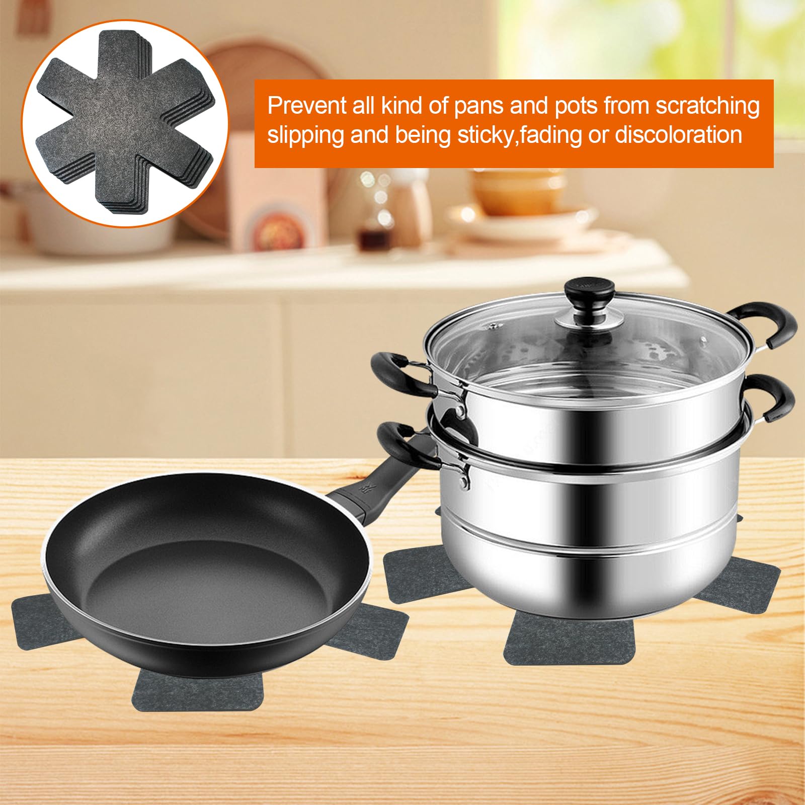 Zoravell Lot De 6 Protecteurs De Poêles Et Casseroles à Empiler, En 3