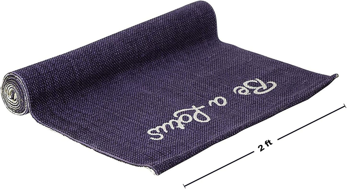 Arka4U Lotus Balance Fitness Non Slip Cotton Yoga Mat for Men and Women (Purple, Size: 72 x 24 inches, 4 mm Thick)