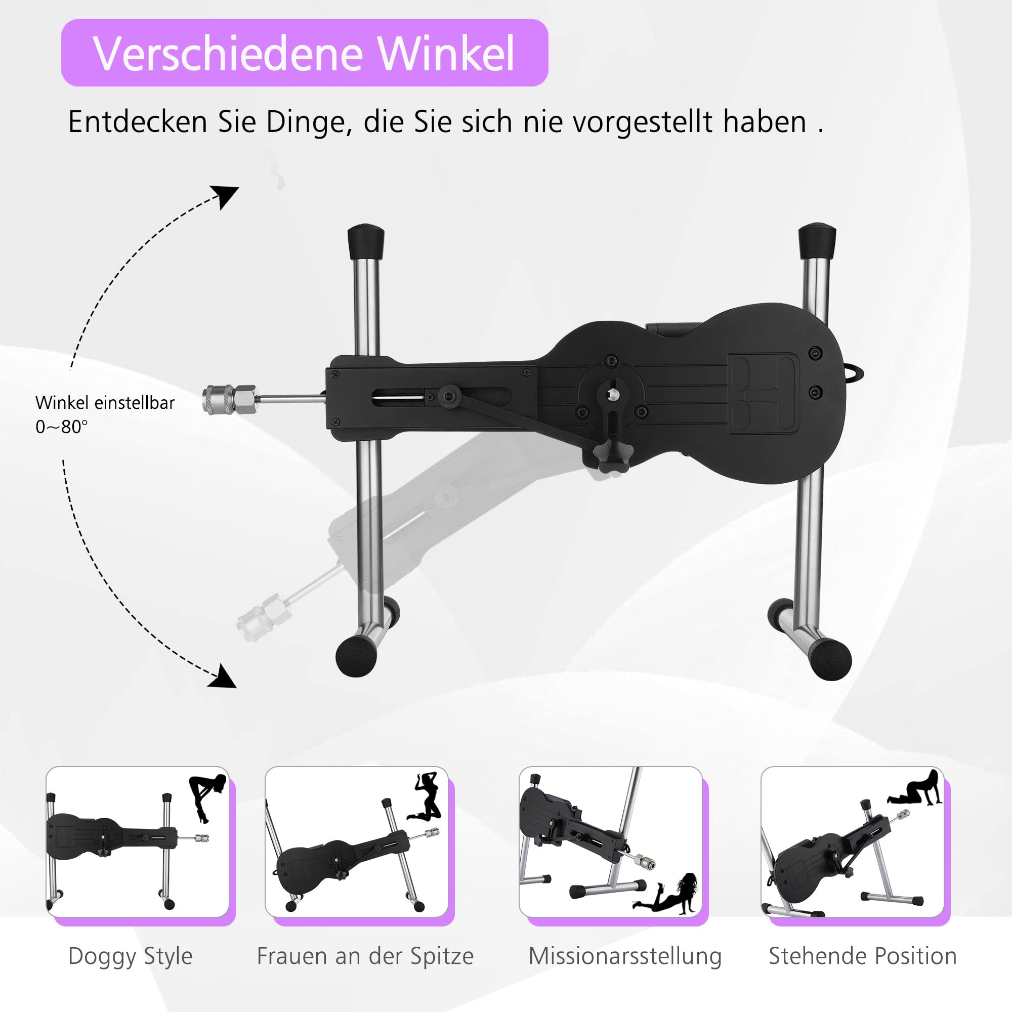 HISMITH mini máquina de sexo con control APP, máquina para follar para adultos con sistema KlicLok, máquina del amor portátil unisexo, AK-09.