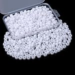 XIANNVXI Grey Pony Beads Bulk 1000 Pcs | Pony Plastic Beads for Bracelets 9mm Hair Beads for Braids for Crafts Necklace Key Chains Multiple Colors