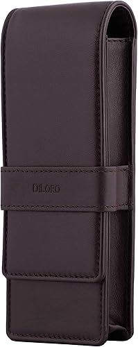 Miniatura 2 de Estuche triple de cuero para lápices para tres bolígrafos y lápices