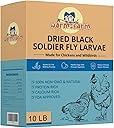 10lb Dried Black Soldier Fly Larvae Treat for Chickens More Calcium Than Mealworms,for Laying Hen,Wild Birds(10 Pound)