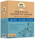 10lb Dried Black Soldier Fly Larvae Treat for Chickens More Calcium Than Mealworms,for Laying Hen,Wild Birds(10 Pound)