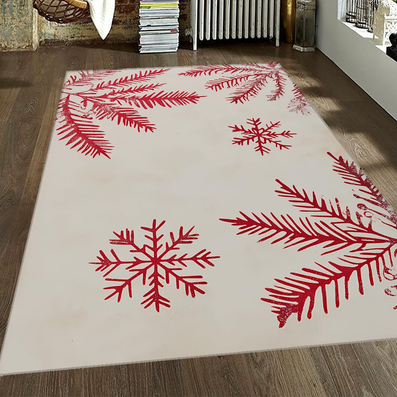 Tapis Noël en flocon neige pour revivre la magie des Noëls en famille