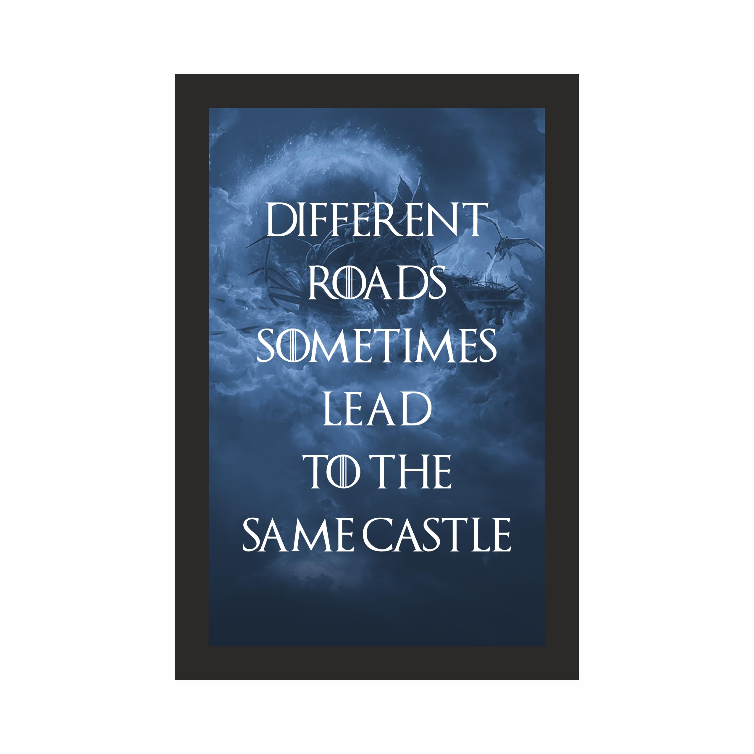 Different Roads Same Castle Wall Art Photo Frame A4 Black – view 3