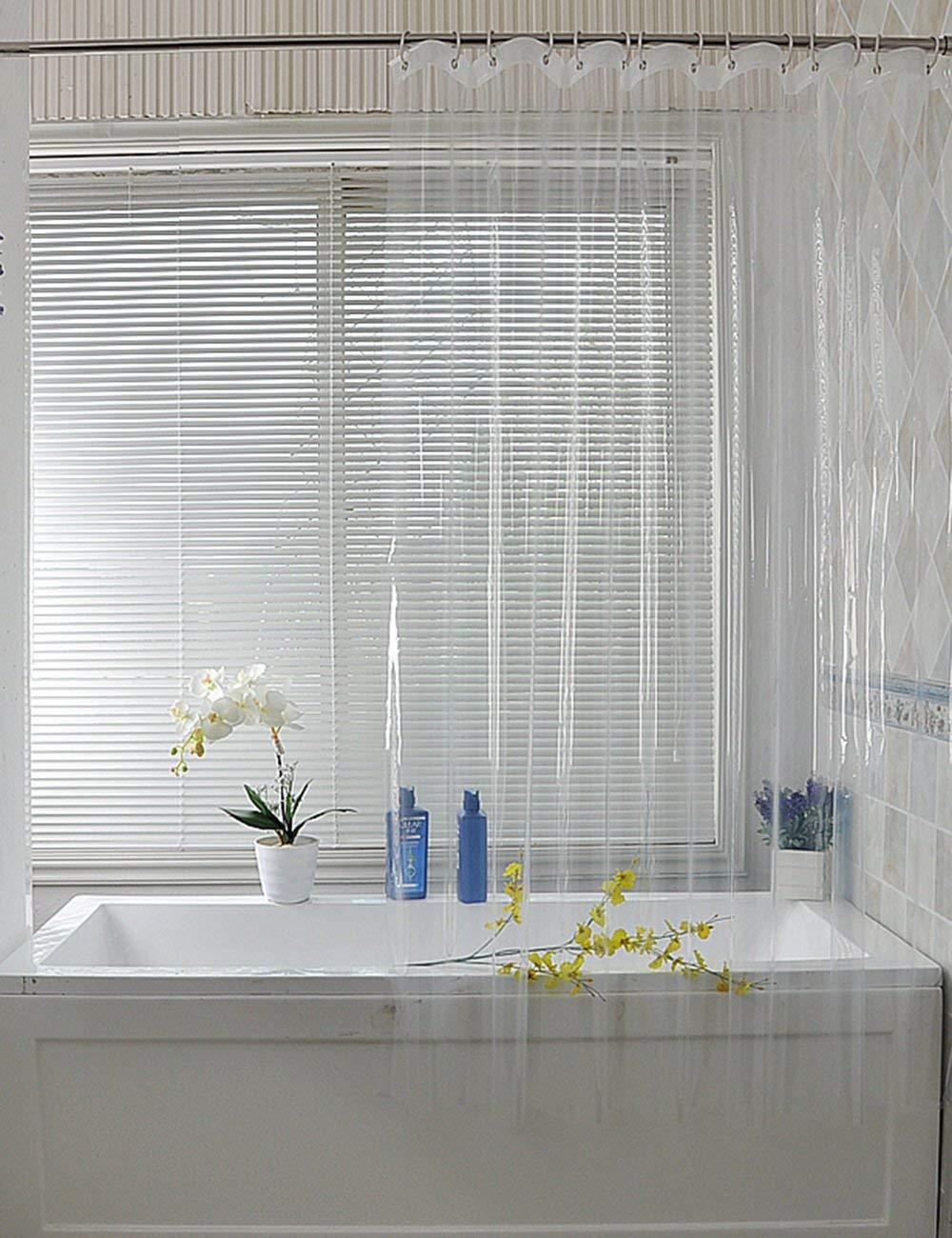 Mu Home - Cortina de ducha impermeable para baño (una variedad de tamaños), 240 x 180 cm.