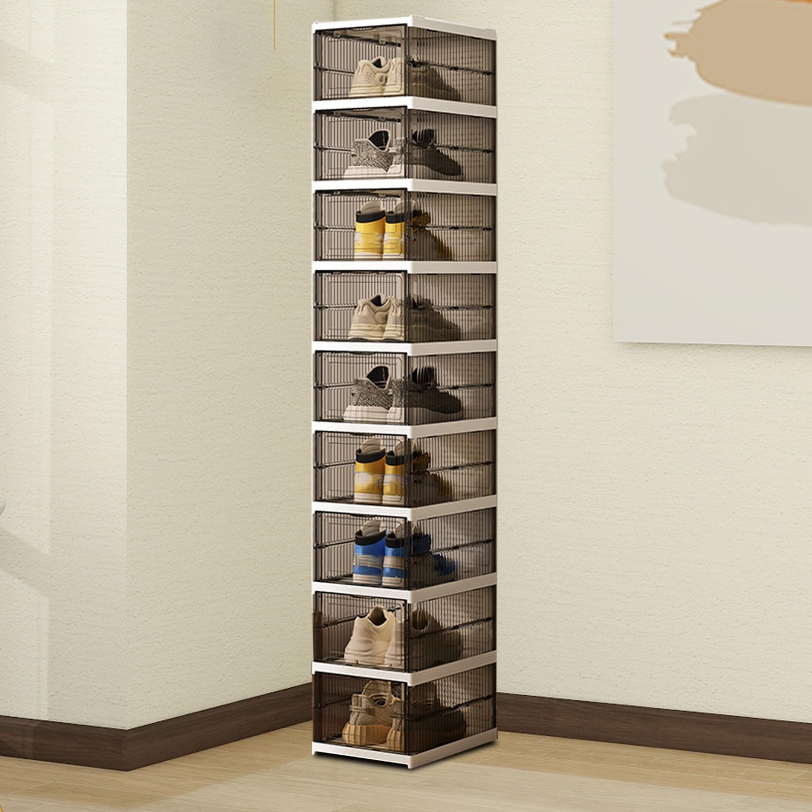 Scarpiera Pieghevole Portatile Scaffale Per Scarpe Con Scomparti | Organizzatore Per Calzature Domestiche Per Camera da Armadio Corridoio Garage Antingresso Bagno Soggiorno Appartamento