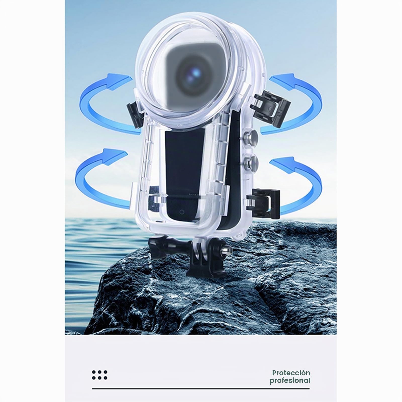 Funda de buceo invisible Insta360 X4, carcasa impermeable 50 m, cubierta protectora subacuática