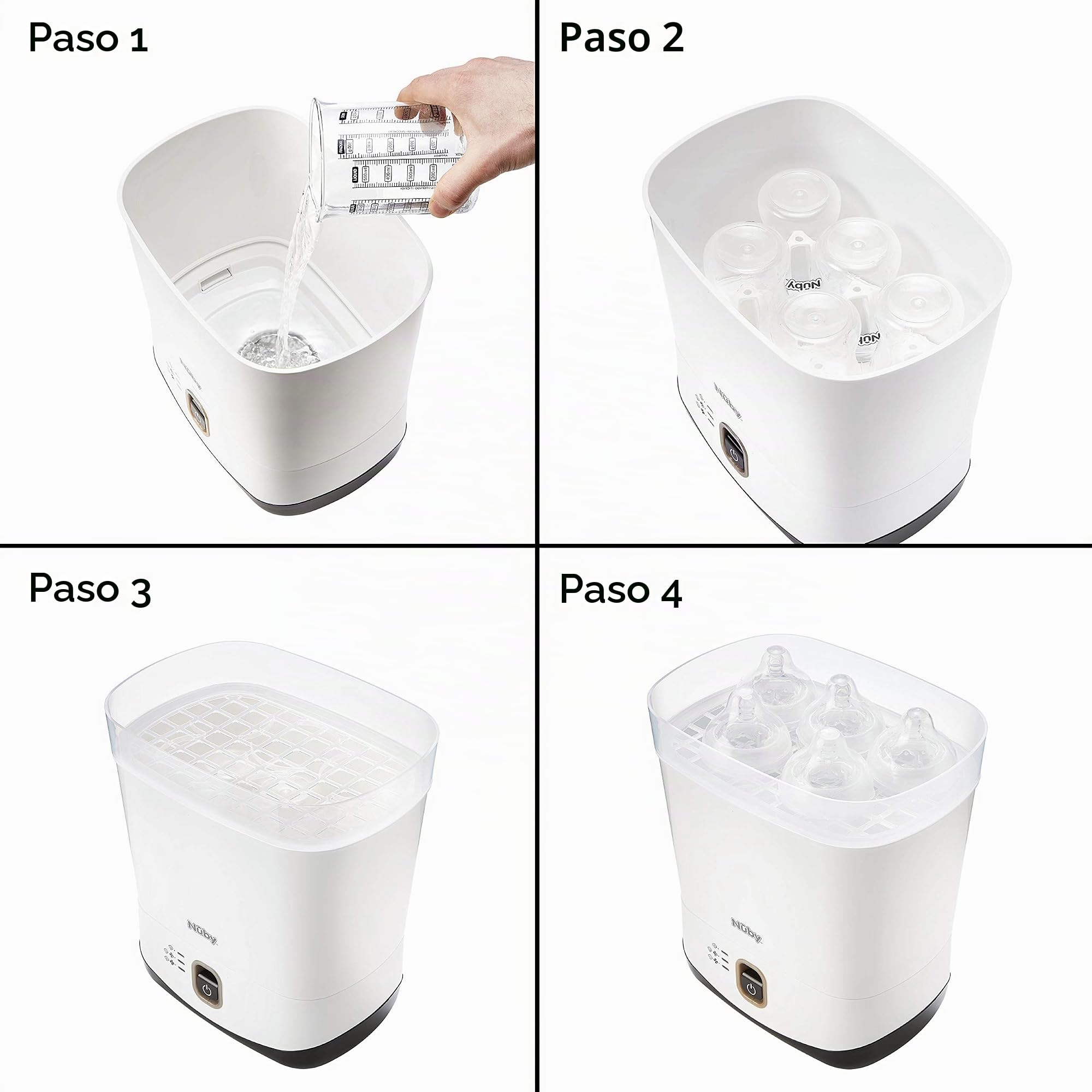 Esterilizadores marca Nuby. Modelo NT STEAM STERILISER & DRYER