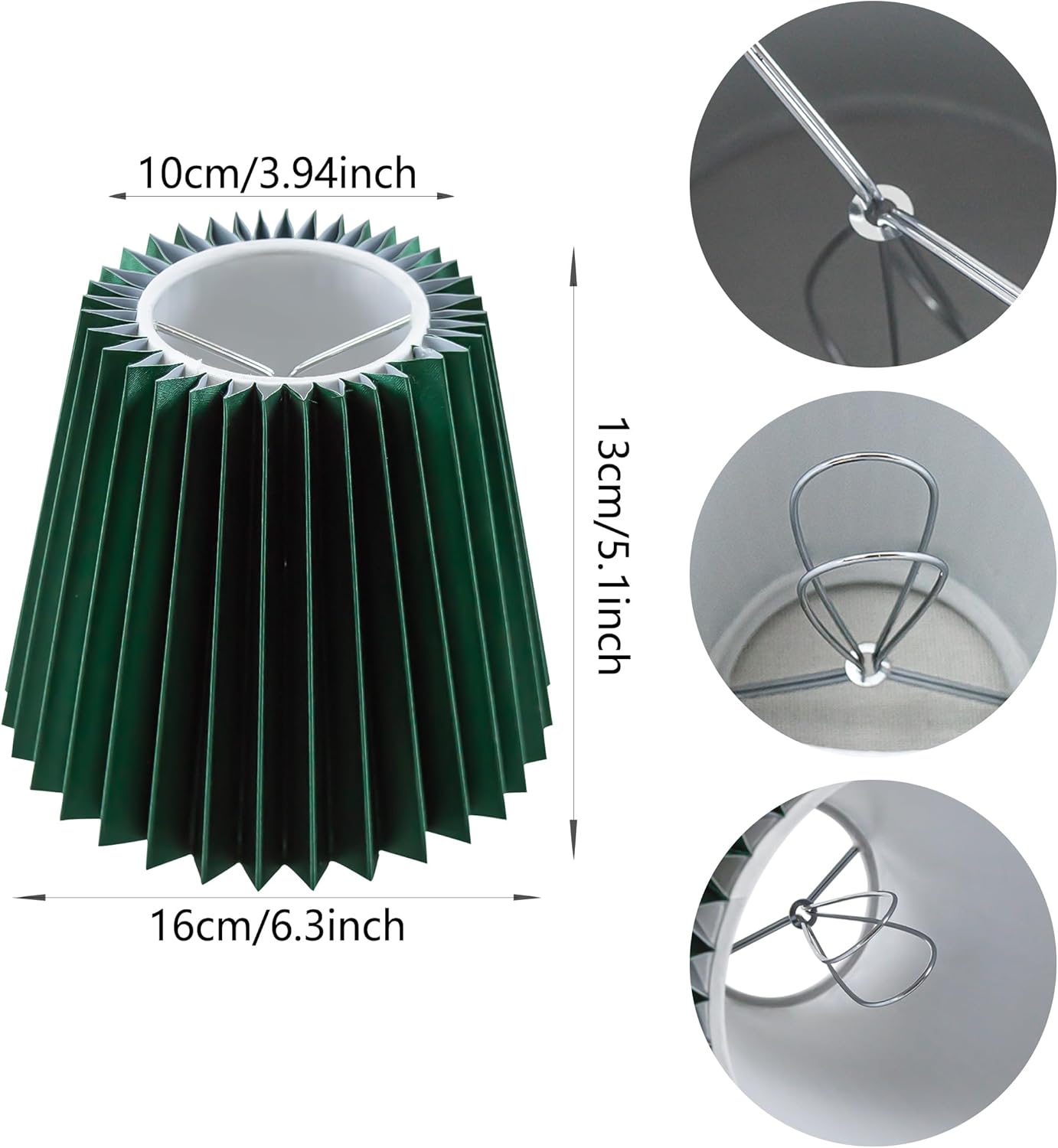 Small Pleated Lampshade Chandelier Shades Set of 6, Lampshade for Wall Lamp,Chandelier Shades,Small Table Lamps,For Cutting Edge Bulbs, Light Bulb Shade,Chandelier Light Covers,4" X 5" X 6"