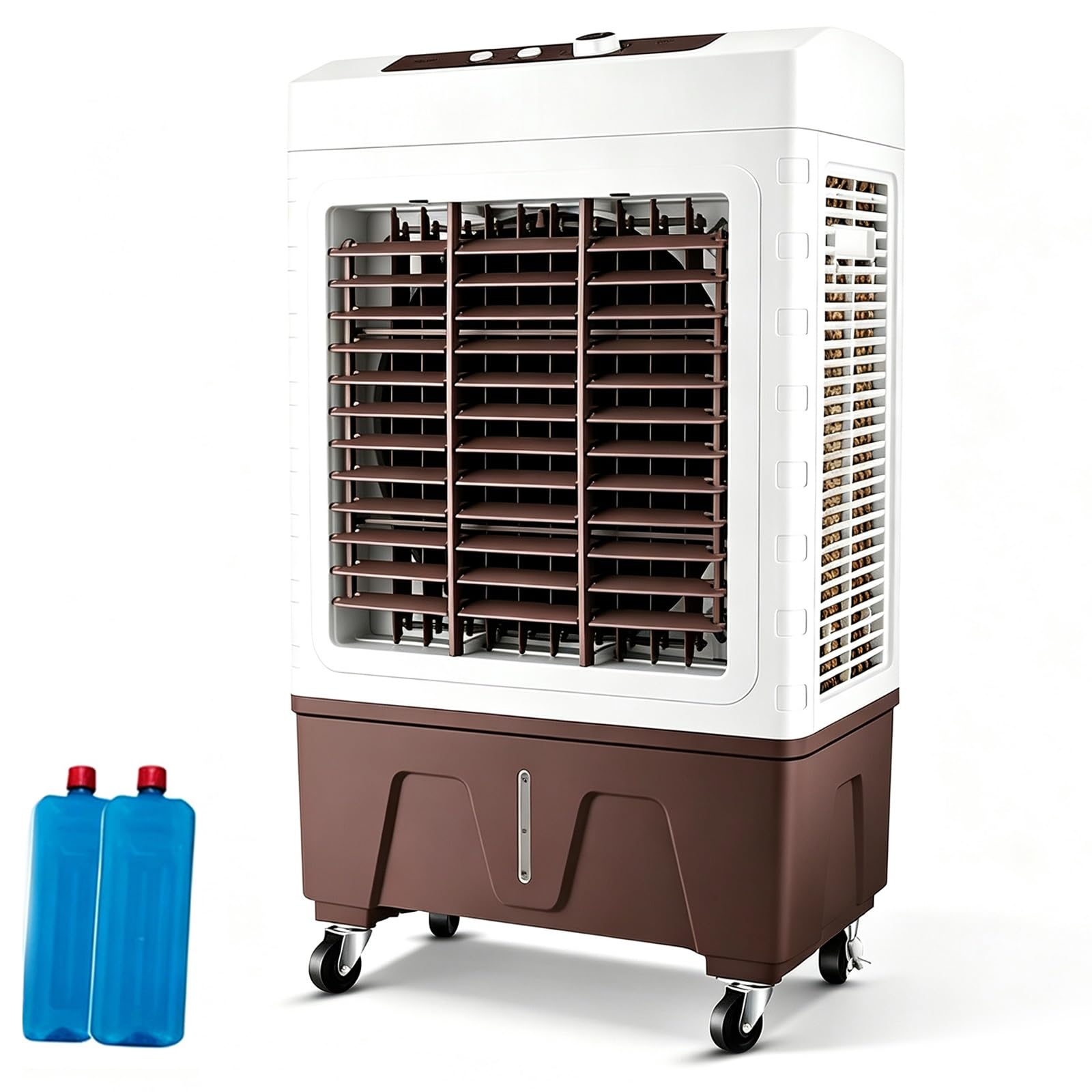 Wangceplsd One Color Evaporative Air Coolers, 7.9 Gal, 3 Sided Cooling Pads, Swamp Cooler