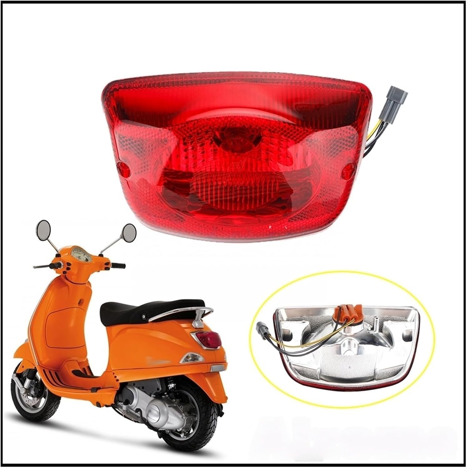 Luz de Freno Trasera Moto Para 50 LX 4T 4V TOURING (C38700) 2009-2012 Luces traseras de motocicleta Luz trasera roja Luz trasera Para Para Scooter Luz de freno trasera Luces traseras