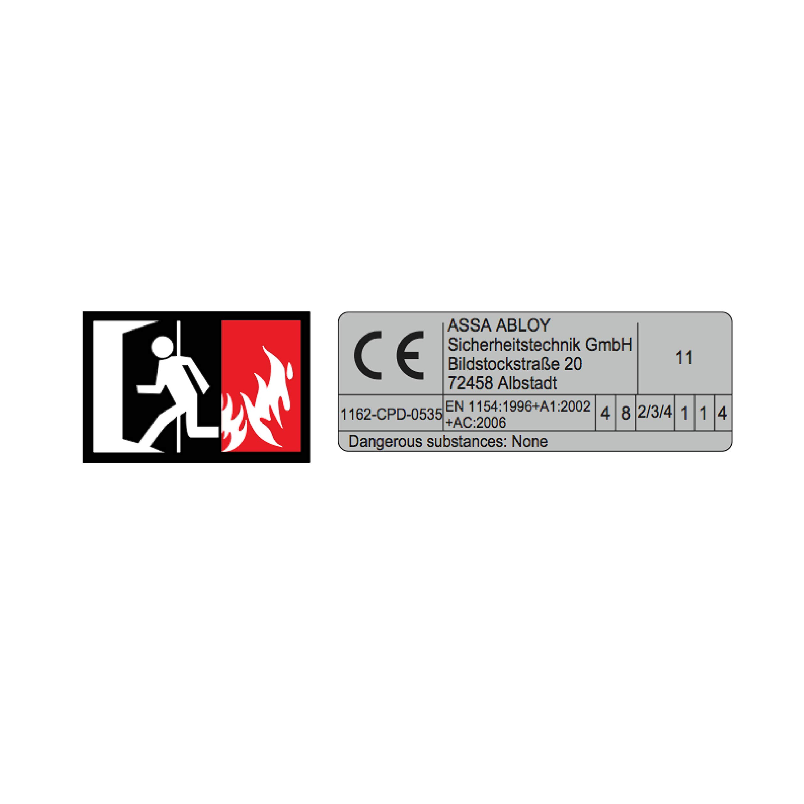 Tesa Assa Abloy DC120-D9005 Door Closer Articulated Arm for Doors Black DC120 Without Retainer, Black/White, Sin Retención - Image 4