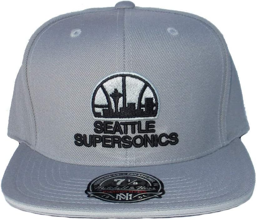 Seattle Supersonics Sonics Fitted Size 7 Full Team Logo Hat Cap