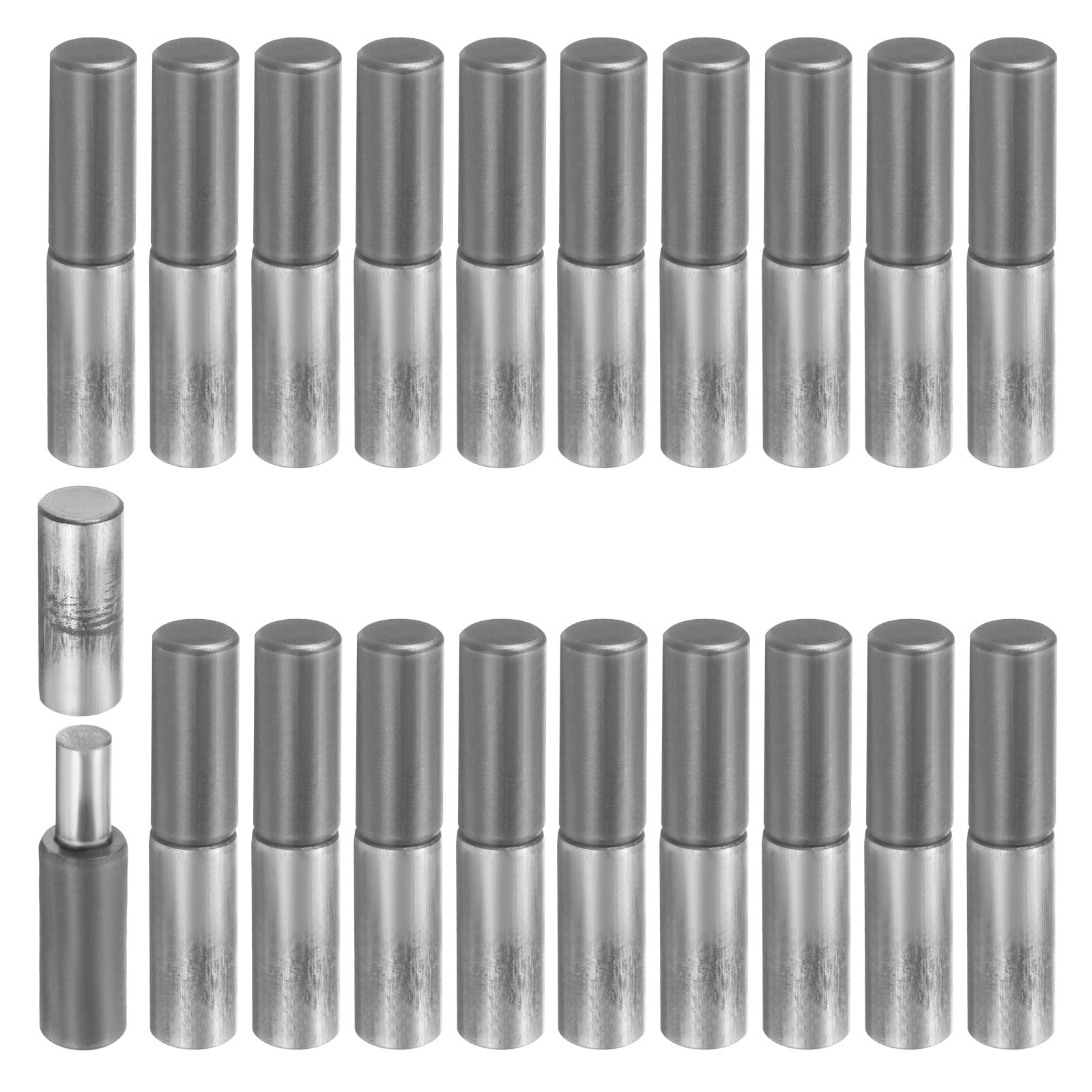 sourcing map 20Pcs Weldable Barrel Hinges, 2" x 3/8" Carbon Steel Heavy Duty Detachable Weld on Door Hinges for Metal Gate Swing Door Trailer Ramp
