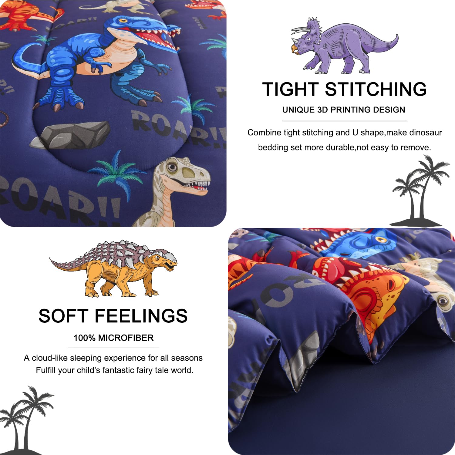 Cokouchyi Full Comforter Sets For Boys Girls, Glow In The Dark