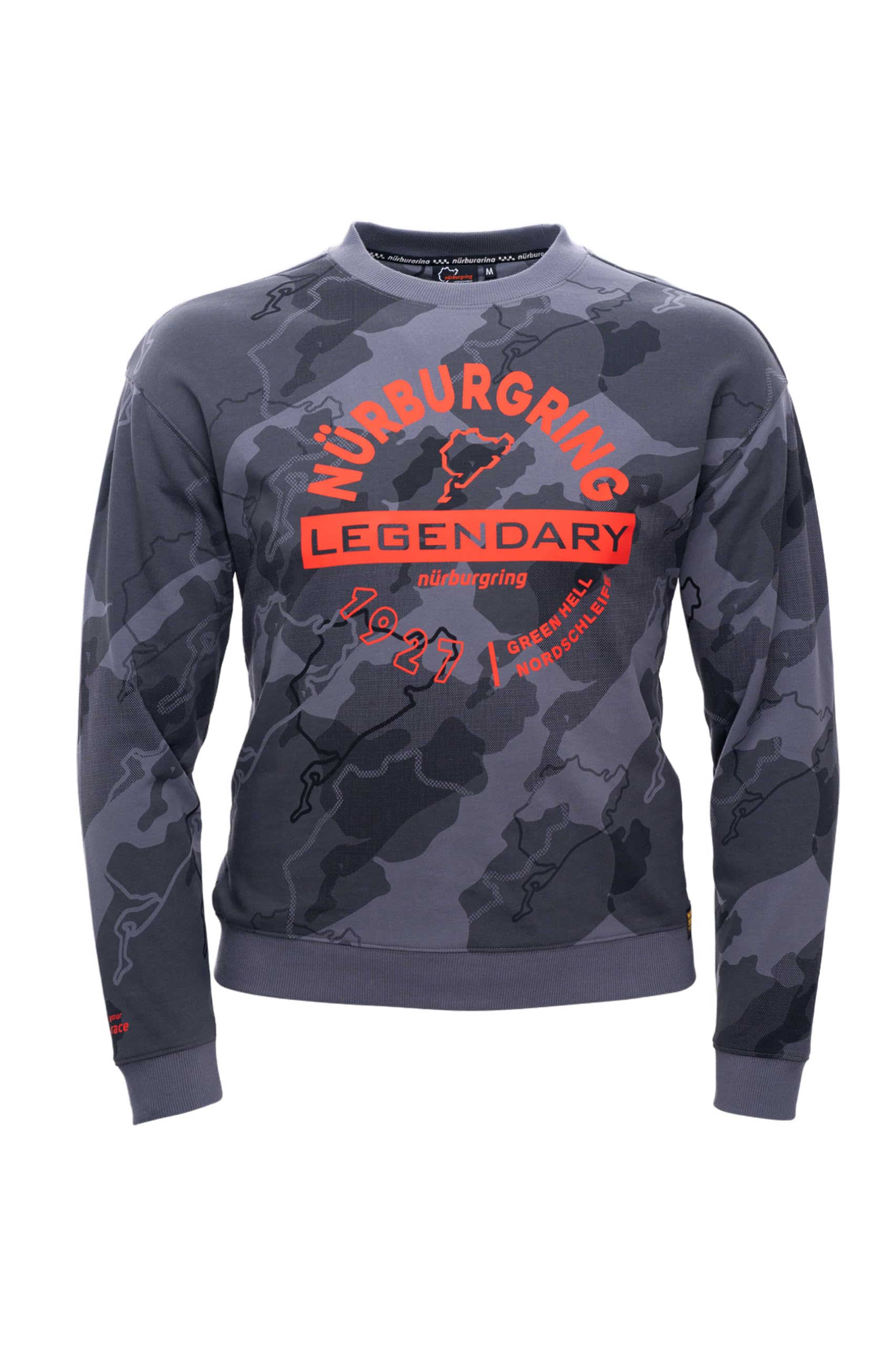 Nürburgring Unisex Sweater „Diverse“ Grau – Camouflage Pullover