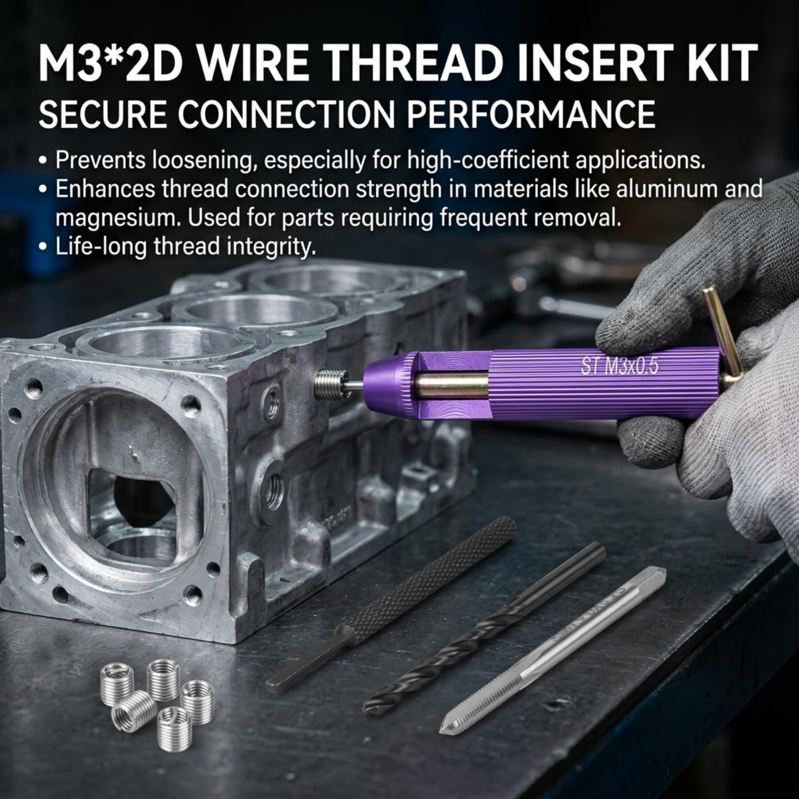 M3 Helicoil Thread Repair Kit - Restore Damaged Threads -5