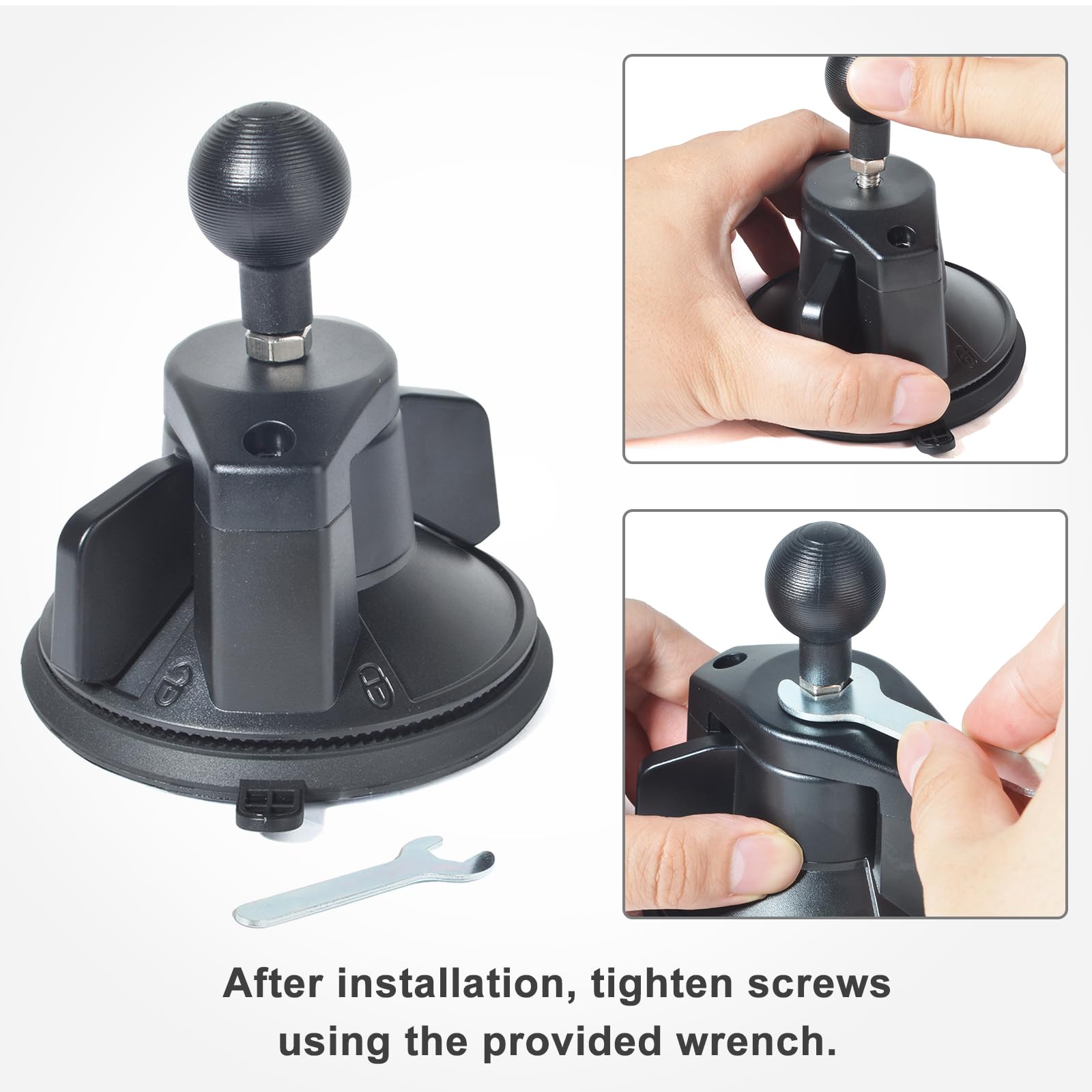 Support à Ventouse pour Têtes de Commande d’Émetteurs-Récepteurs Mobiles, Support de Montage pour Radio Amateur Mobiles, Compatible avec Icom IC-2730A, TYT TH-9800D, Anytone AT-588UV