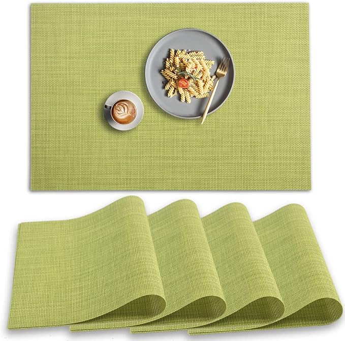 homEdge PVC Placemat, 4 PCS of NonSlip Heat Resistant Place Mats