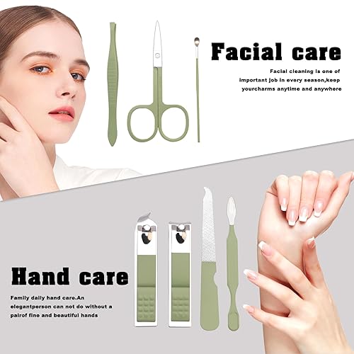 Miniatura 10 de Juego de manicura y pedicura para cortaúñas, kit de manicura de acero inoxidable 7 en 1, kits de aseo, regalos de Navidad de menos de 5 dólares,