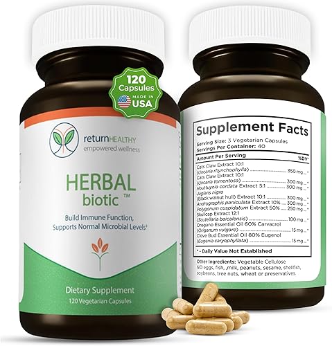 Biotico herbario, vitaminas de apoyo inmunológico, refuerzo natural del sistema inmunológico para adultos, suplemento de apoyo inmunológico