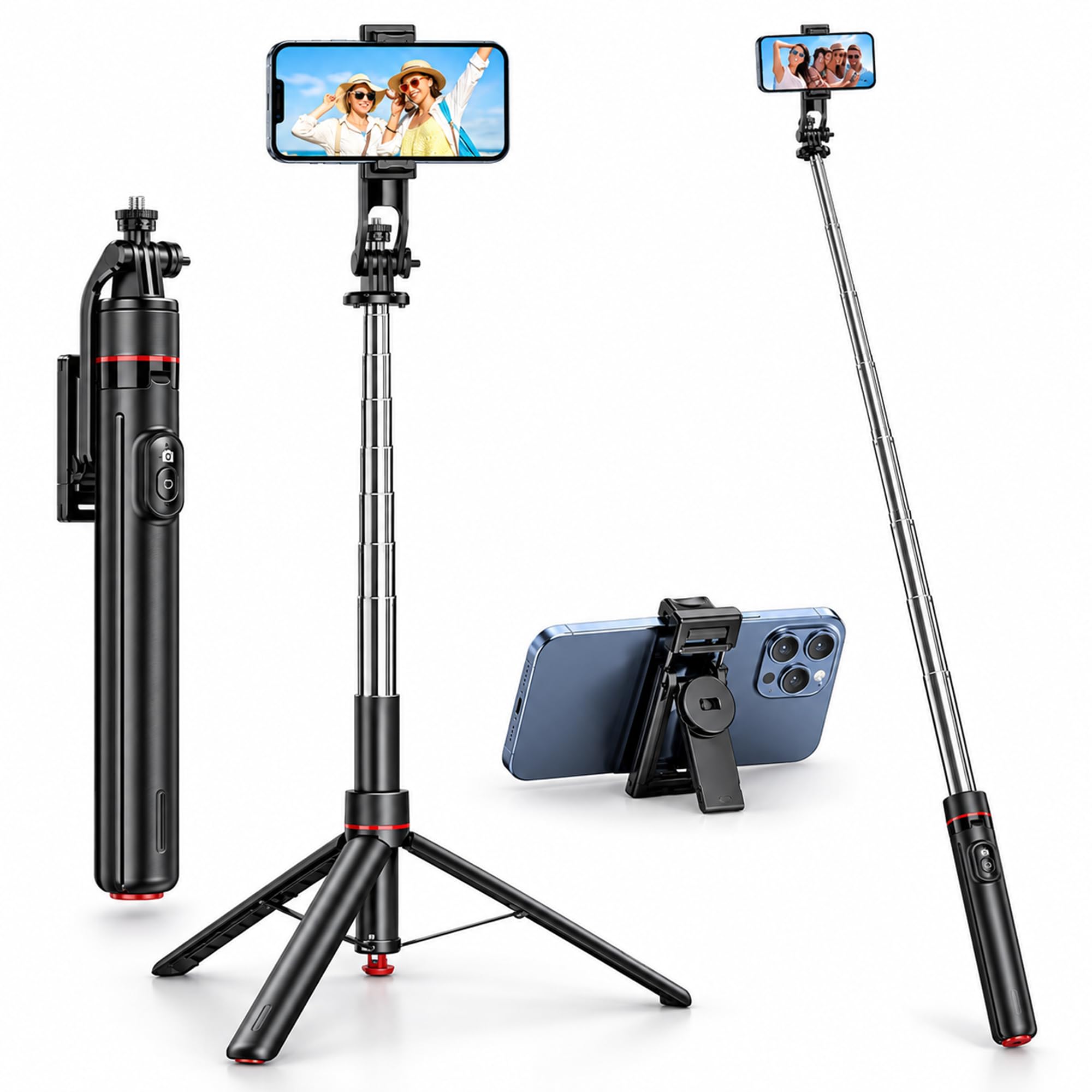 Permium | 70 inch | AUTO POP TRIPOD · Space Black