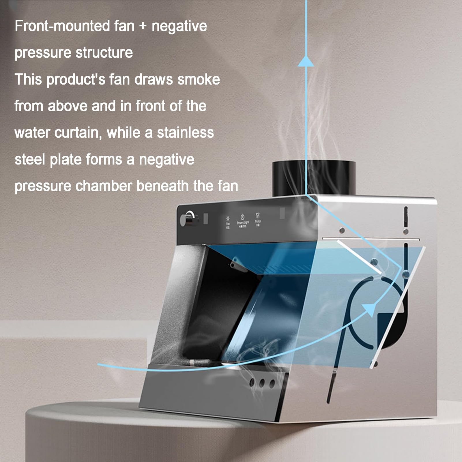 Cabina spray aerografo con doppia filtrazione, cortina d'acqua e ventilatore, luci LED per modellismo e postazione di lavoro hobby