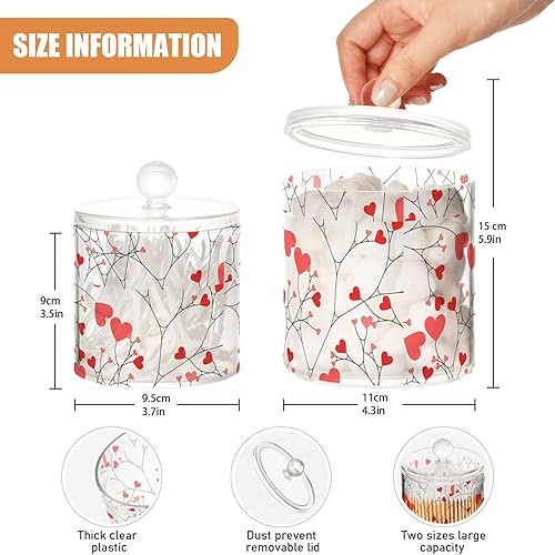 Miniatura 3 de Tarros de plástico para el día de San Valentín con tapas, tarros de plástico, recipientes de baño, tarro de bolas de algodón para dormitorio,