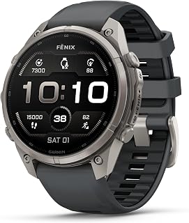 Fenix 9 Pro – 47mm, Titanium with Graphite/Black Silicone Band