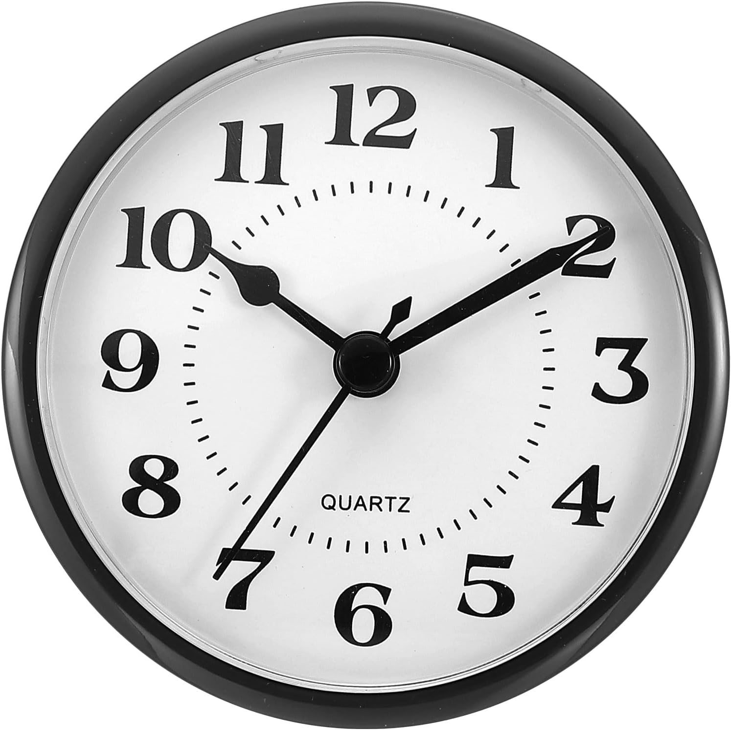 PATIKIL 3.5" 90mm Quartz Clock Insert, Round Quartz Movement Miniature Clock Mini Arabic Numeral Clock Fit 78mm/3.1" Diameter Hole for Replacement Home, Black/White, Style 14
