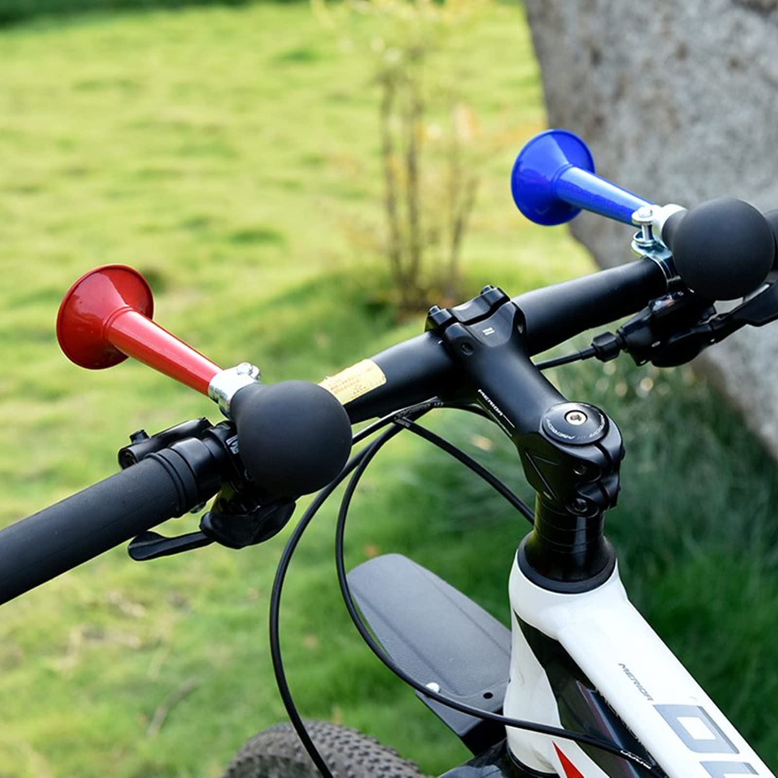 VGEBY Bicycle Horn, Classic Bike Air Horns Made of Metal with Metal Frame for Mountain Road Bike (Blue) - Image 4