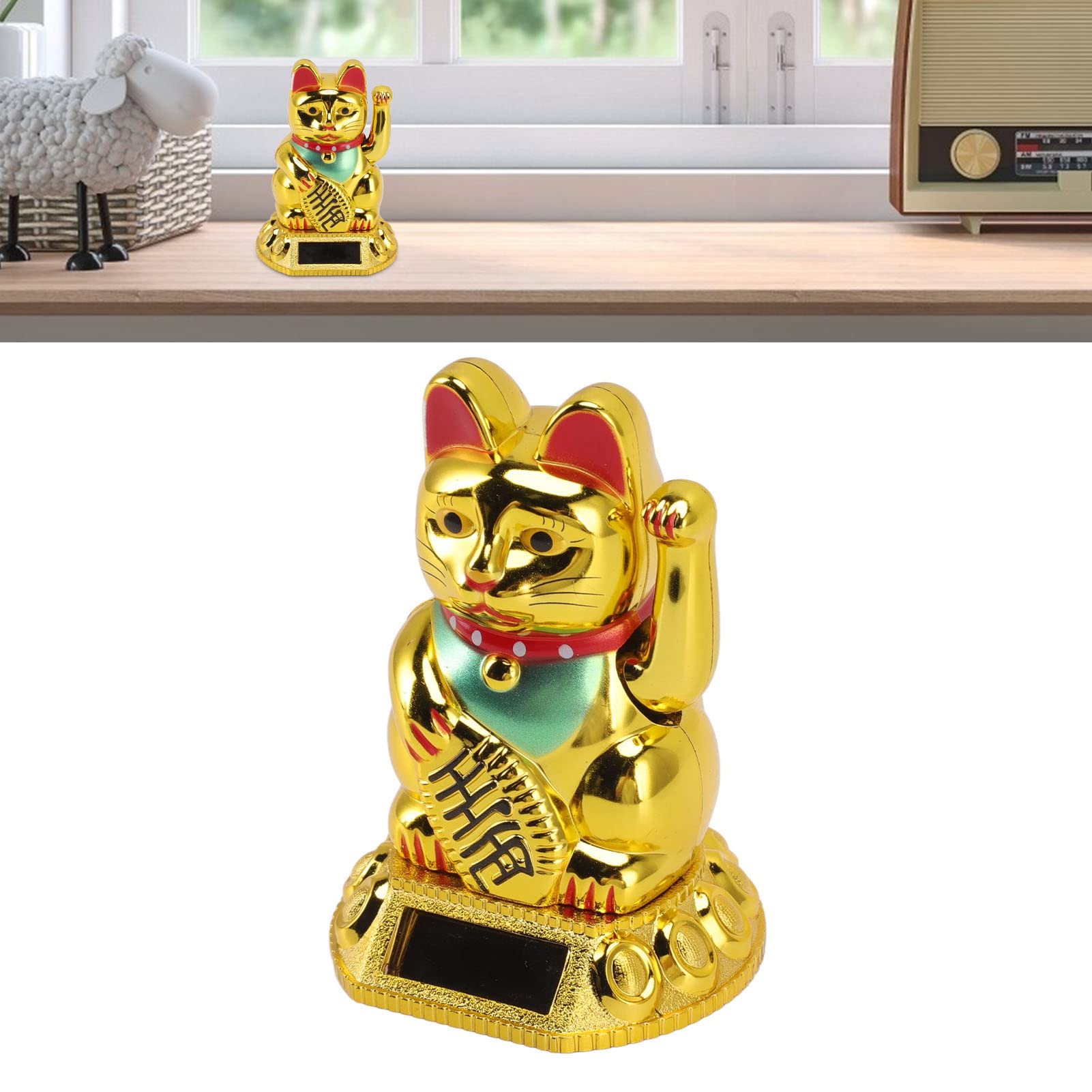Chat Porte-Bonheur, Chat Ondulant, Feng Shui alimenté à L'énergie Solaire Mignon Chat Ondulant Bonne Chance Richesse Accueillant des Chats Adorable Balançoire Porte-Bonheur (Jaune Chat Porte-Bonheur, Chat Ondulant, Feng Shui alimenté à L'énergie Solaire Mignon Chat Ondulant Bonne Chance Richesse Accueillant des Chats Adorable Balançoire Porte-Bonheur (Jaune