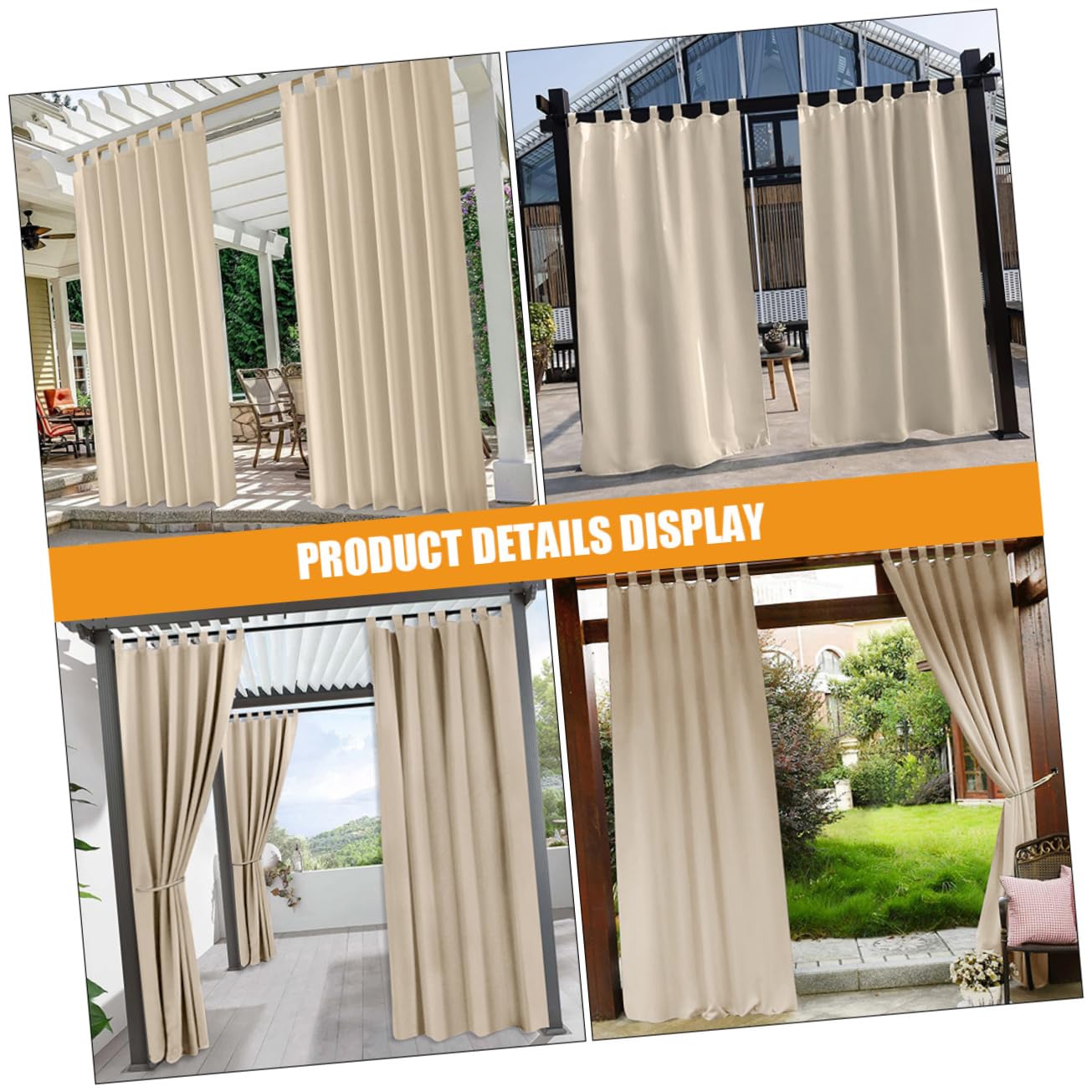BESPORTBLE Oscurante in Poliestere Pannello Singolo, Beige per Patio